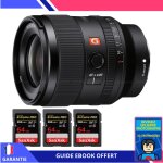 Sony fe 35mm f / 1. 4 gm + 3 sandisk 64gb extreme pro uhs - ii sdxc 300 mb / s + ebook 'devenez un super ...