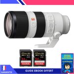 Sony fe 70 - 200mm f / 2. 8 gm oss + 2 sandisk 64gb uhs - ii 300 mb / s + ebook 'devenez un super photographe' ...