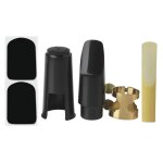 Soprano - embout de saxophone + clip + capuchon a clip + roseau + coussinet dentaire , accessoires d'instrumen ... Soprano - embout de saxophone + clip + capuchon a clip + roseau + coussinet dentaire , accessoires d'instrumen ...