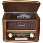 Soundmaster nr961 nostalgie stereo system - chaine compacte radio fm / dab + , lecteur cd, usb, bluetooth ...