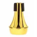 Sourdine d'entranement universelle pour trompette, portable, en laiton, mini, dore