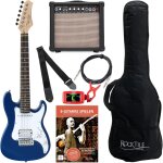 Sphere junior guitare elctrique 3 / 4 bleu set avec ampli, cable et sangle