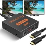 Splitter hdmi 1 in 2 out, splitter 4k pour 2 moniteurs, adaptateur multi hdmi pour pc, portable, hdtv, ...