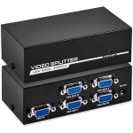 Splitter vga 1 en 4 sorties, rpartiteur vga 4 ports splitter box, 4 crans distributeur audio vido ...