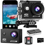 Sport camra 4k 60fps, hd 48 mp camscope wifi, camra etanche 40m avec microphone, tlcommande, eis ...
