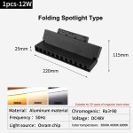 Spot lumineux led intgr sur rail magntique moderne, eclairage d'nik, luminaire dcoratif de plafond, ...