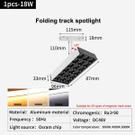 Spot lumineux led intgr sur rail magntique moderne, eclairage d'nik, luminaire dcoratif de plafond, ...