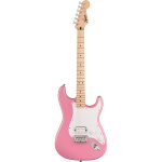 Squier sonic stratocaster ht h mn flash pink guitare electrique avec chevalet fixe