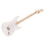 Squier sonic stratocaster ht mn arctic white guitare electrique avec chevalet fixe