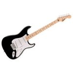 Squier sonic stratocaster mn black guitare electrique
