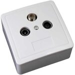 Ssd 2 - 00 prise murale terminale 3 sorties tv sat radio pour commutateur multiple avec plaque et cadre ... Ssd 2 - 00 prise murale terminale 3 sorties tv sat radio pour commutateur multiple avec plaque et cadre ...
