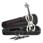 Stagg evn x - 4 / 4 wh - pack violon electrique 4 / 4 avec violon electrique blanc ( + etui et casque) ...
