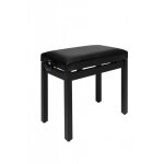 Stagg pb36 bkm sbk - banquette de piano, noir mat, avec pelote en skai noir Stagg pb36 bkm sbk - banquette de piano, noir mat, avec pelote en skai noir