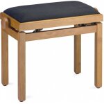 Stagg pb39 oakm vbk - banquette piano, chne mat, pelote en velours noir