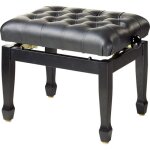Stagg pb85 bkp lbk banquette piano noir cuir noir