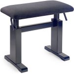 Stagg pbh780 bkm vbk banquette piano noir mat avec assise en velours