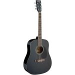 Stagg sa20d - bk guitare acoustique folk black