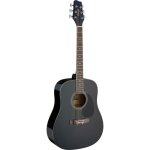 Stagg sa20d blk - guitare acoustique dreadnought 4 / 4 noire