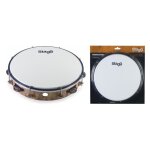 Stagg tab - 110p / wd - tambourin accordable en plastique 10'' avec 1 rang�e de cymbalettes
