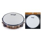 Stagg tab - 208p / wd - tambourin accordable en plastique 8'' avec 2 rang�es de cymbalettes