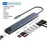 Station d'accueil 10 en 1 usb c, hub 4k, 30hz, type c vers hdtv, compatible ethernet rj45, pd100w, macple, ... Station d'accueil 10 en 1 usb c, hub 4k, 30hz, type c vers hdtv, compatible ethernet rj45, pd100w, macple, ...