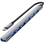 Station d'accueil 7 ports usb 3. 0 pour ordinateur portable, pc, disque dur, souris, clavier - adaptateur ...