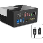 Station d'accueil a double affichage (hdmi / dvi ou vga), ethernet gigabit, audio, 2 ports de chargement ...