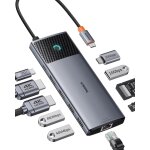 Station d'accueil double ecran, 10 gbps 10 en 1 station d'accueil avec 2 hdmi single 4k @ 120 hz, dual ...