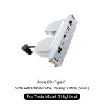Station d'accueil intelligente highland, modle 3, type - c pd 27w, chargeur rapide, prolongateur usb, ...