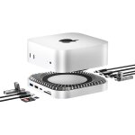 Station d'accueil mac mini m4 (2024) - support en aluminium avec hub hdmi et botier ssd m. 2 - hdmi ...