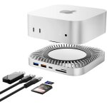 Station d'accueil mac mini m4, support mac mini en aluminium et hub hdmi pour mac mini m4 et m4 pro 2024 ...