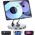 Station d'accueil portable 10 en 1 pour ipad avec lecteur hdmi sd tf 4. 0 4k @ 60 hz, gigabit ethernet ...