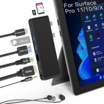 Station d'accueil surface pro 11 10 9 avec hdmi 4k, usb - c thunderbolt 4 (vido 8k + 40gbps + pd 100 ...
