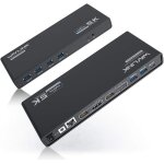Station d'accueil usb a / usb c avec charge de 60 w, sorties vid�o individuelles 5k / dual 4k @ 60 hz ...