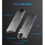 Station d'accueil usb c vers double displayport 4k@60 hz, adaptateur multiport 8 en 1 type c vers displayport ... Station d'accueil usb c vers double displayport 4k@60 hz, adaptateur multiport 8 en 1 type c vers displayport ...