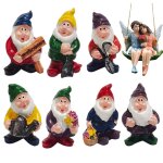 Statue de fe en rsine, miniature, mini sculpture elfe, figurine naine, micro paysage, dcoration de ...