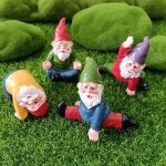 Statue de nains de yoga en rsine, 4 pices, sculpture de gnomes de jardin ferique en plein air, pour ...