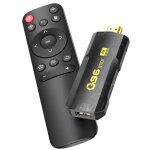 Stick tv android 4k ultra hd hdmi avec t�l�commande streaming wifi t�l�viseur noir