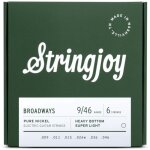 Stringjoy broadways 6s heavy bottom super light 9 - 46 jeu de cordes pour guitare electrique