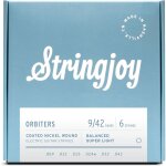Stringjoy orbiters 6s balanced super light 9 - 42 jeu de cordes pour guitare electrique