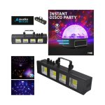 Stroboscope a leds cob 4 x 20w audio club + astro ball magic dj ball 6 x leds 1w boule lumineuse leds ... Stroboscope a leds cob 4 x 20w audio club + astro ball magic dj ball 6 x leds 1w boule lumineuse leds ...