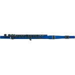 Student flute - flûte traversière en plastique avec tête droite bleu métallique et noire Student flute - flûte traversière en plastique avec tête droite bleu métallique et noire