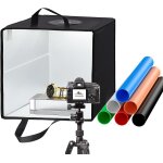 Studio photo box portable 30x30 cm, boîtes de lumière kit avec 120pcs led réglable & 6 fonds pour photographie ... Studio photo box portable 30x30 cm, boîtes de lumière kit avec 120pcs led réglable & 6 fonds pour photographie ...
