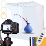 Studio photo portable 30x30 cm boîte à lumière, pliable photo box avec 88 led lumière dimmable blanche ... Studio photo portable 30x30 cm boîte à lumière, pliable photo box avec 88 led lumière dimmable blanche ...