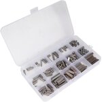 Subzonal - 140pcs assortiment de clavettes 8mm 10mm 12mm 16mm 20mm 25mm 30mm ronde de frappe cl� de plume ...
