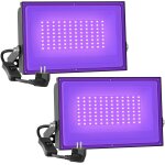 Subzonal - lot de 2 50w projecteur uv led, ip66 etanche lumire noire led, lampe led ultra - violet, ...
