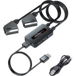 Subzonal - lot de 2 convertisseurs pritel vers hdmi - commutateur de sortie 720p / 1080p, deux pritels ...