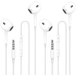 Subzonal - 2 pack ecouteurs filaires, 3, 5mm jack intra - auriculaires filaires ecouteur antibruit casque ...