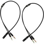 Subzonal - 2pi�ces c�ble audio y adaptateur double m�le vers femelle rallonge casque filaire jack aluminium ...