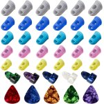Subzonal - 30pcs protège doigts guitare en silicone avec mediator guitare electrique médiators du pouce ... Subzonal - 30pcs protège doigts guitare en silicone avec mediator guitare electrique médiators du pouce ...